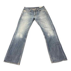 Diesel Viker Jeans Mens 32x29 Blue Regular Straight Denim Vintage Wash ORUS6